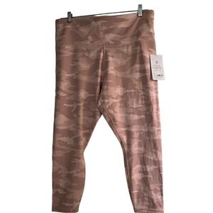 Athleta Elation Pink Camo Leggings, 2X NWT
